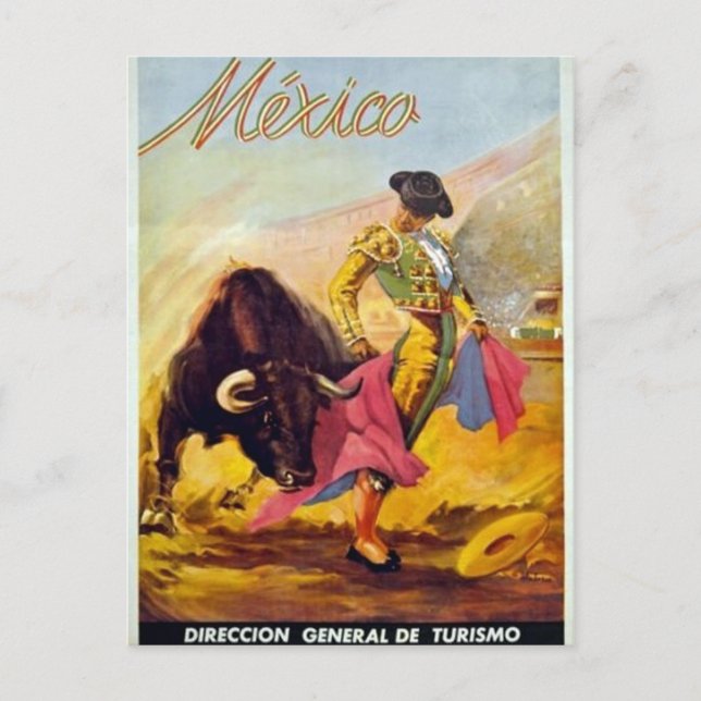 Vintage Matador Mexico Travel Advertisement Vykort (Framsida)