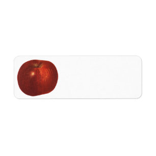 Vintage matfrukt, ekologisk Red Delicious-äpple Returadress Etikett