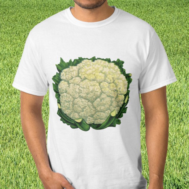 Vintage matgrönsaker grönsaker blomkål t-shirt (Skapare uppladdad)