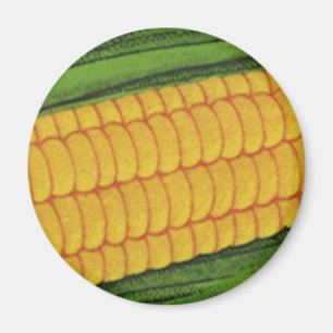 Vintage matgrönsaker; Gul majs på kolven Magnet