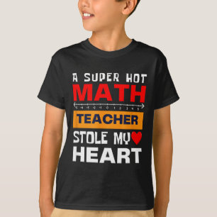 Vintage Mathordspråk Superhett Lärarhjärta Humor T Shirt