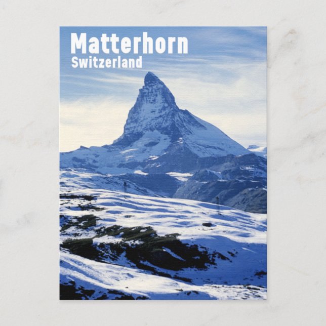 Vintage Matterhorn, Schweiz Vykort (Framsida)