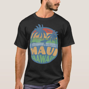 Vintage Maui Hawaii Beach Surfing 70 s Surfa Retro T Shirt