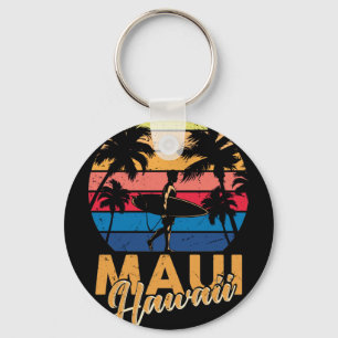 Vintage Maui Hawaii Hawaiian Beach Surfing 70's Nyckelring