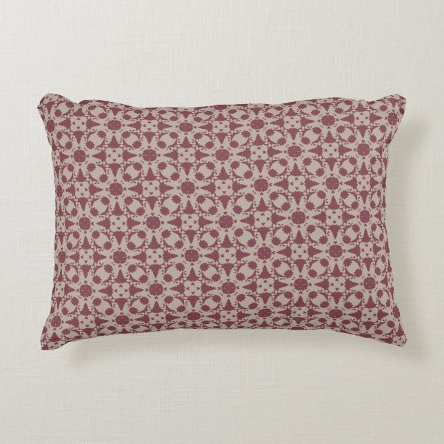 Vintage Mauve Blommigt accent Pillow Prydnadskudde (Framsidan)