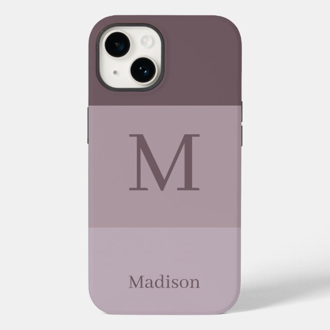 Vintage Mauve Monogram Namn (Baksida)