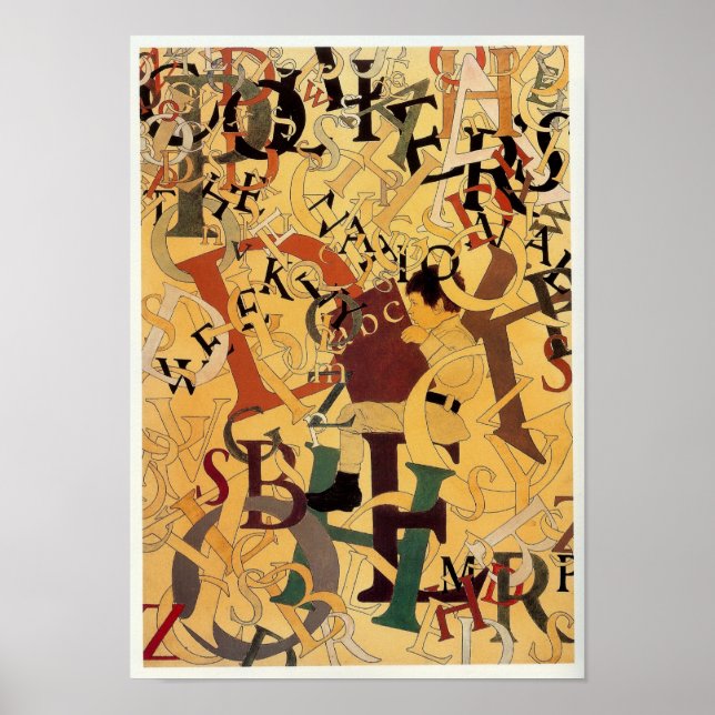 Vintage Maxfield Parrish Alphabet Poster (Framsidan)