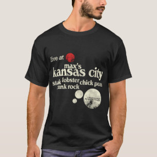 Vintage Max'S Kansas City Meny Nedlagd New York Ci T Shirt
