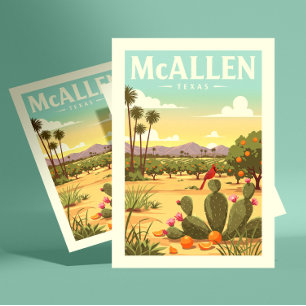 Vintage McAllen Texas Vykort