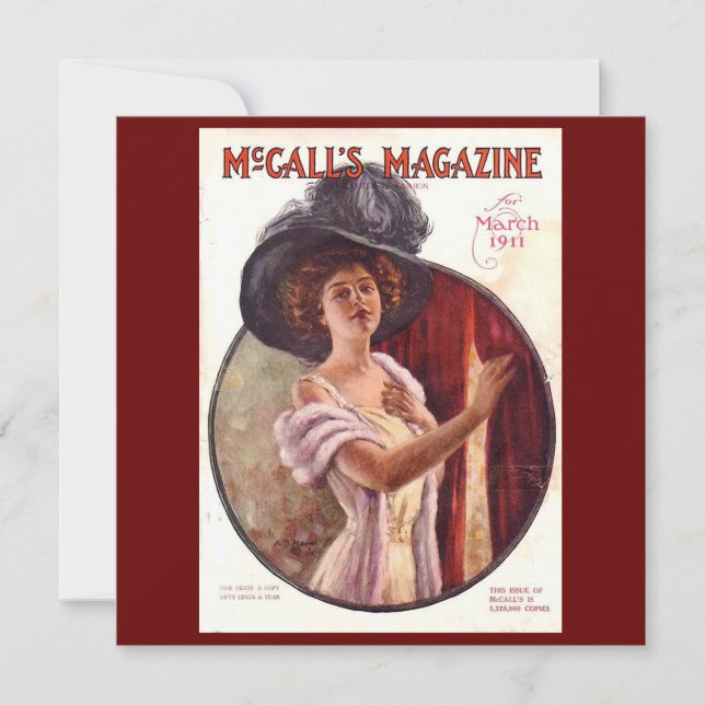 Vintage McCall Magazine Mars 1911 Kort (Framsida)