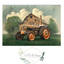 Vintage McCormick-Deering Tractor And Old Barn