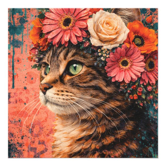 Vintage Meadow Goddess Giclée Fototryck (Framsidan)