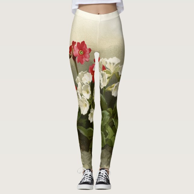 Vintage Meadow Primrose Leggings (Framsida)