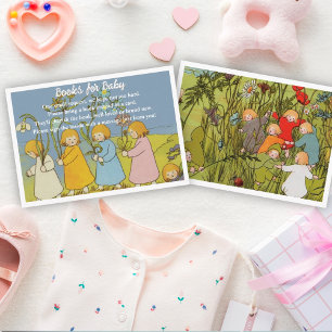 Vintage Meadow Spädbarn Story Bok Tilläggskort