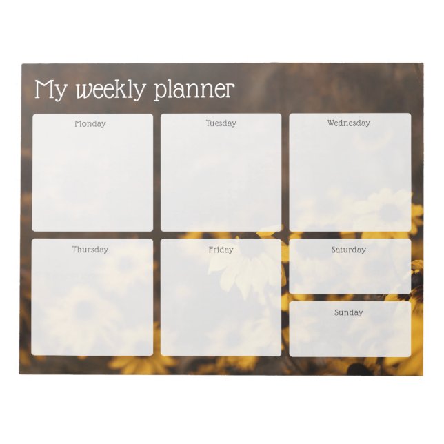 Vintage meadow Weekly Planner Anteckningsblock (Framsida)