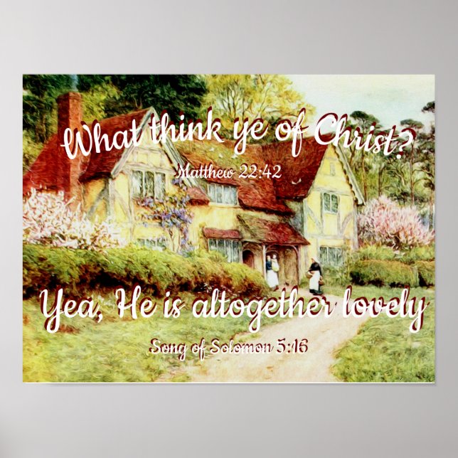 Vintage med anpassade Bible-meddelande Poster (Framsidan)