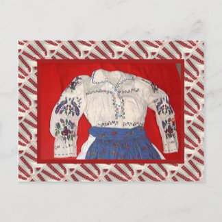 Vintage med inbyggd blus för folkdräkt vykort