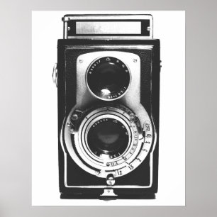 &vintage med kamera poster