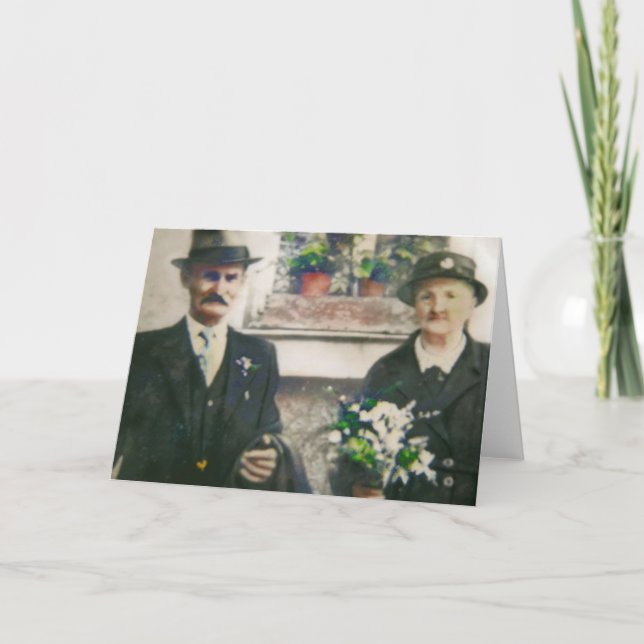 Vintage med morföräldrar kort (Framsida)