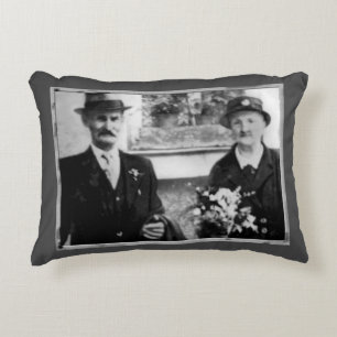 Vintage med morföräldrar prydnadskudde