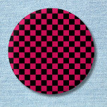 Vintage med ruby- och Black Checkered Knapp<br><div class="desc">Vintage med ruby- och Black Checkered</div>