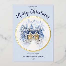 Vintage med täckt Snö-