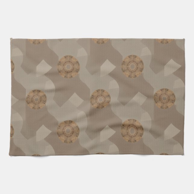 Vintage Medallion Tile Pattern Kökshandduk (Horisontell)