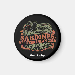 Vintage Medelhav Sardindosa Retro Havsdekoration Magnet