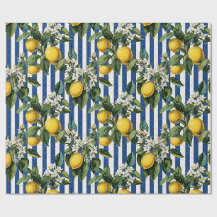 Vintage Medelhavs citroner decoupage Presentpapper