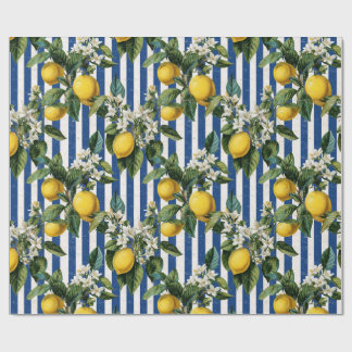 Vintage Medelhavs citroner decoupage Presentpapper