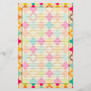 Vintage medeltida rosette mönster brevpapper