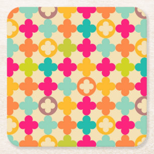 Vintage medeltida rosette mönster underlägg papper kvadrat