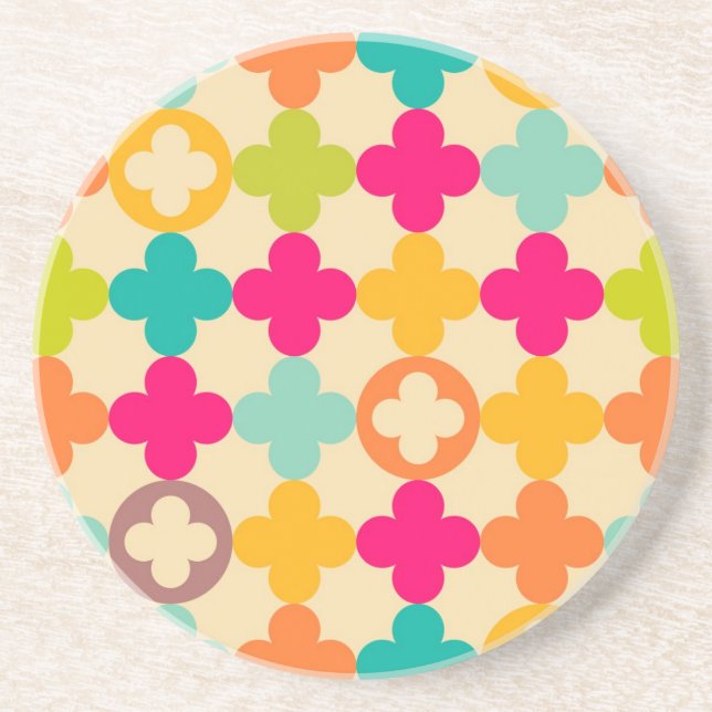 Vintage medeltida rosette mönster underlägg sandsten (Framsidan)