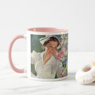 Vintage Medicine, Lycklig Nurse i Uniform Mugg