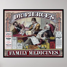 Vintage Mediciner: Dr Pierces Family Medicines Poster