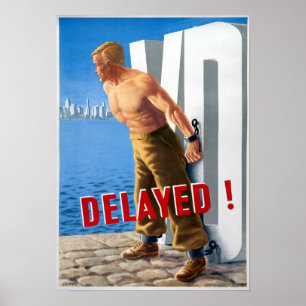 Vintage Medicinsk venerealsjukdom Poster