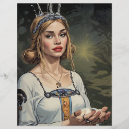 Vintage Medieval Bride Tiara Scrapbook Papper