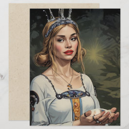 Vintage Medieval Bride Tiara Scrapbook Papper