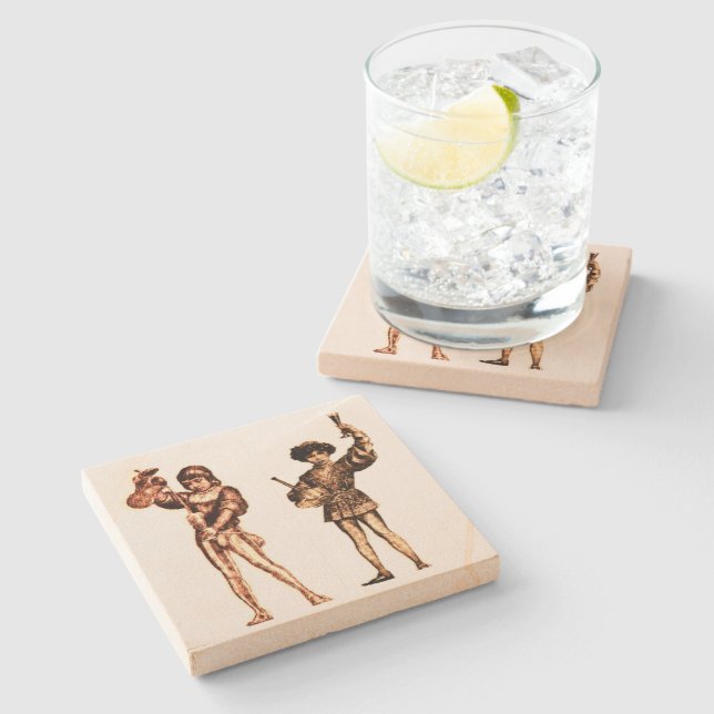 "Vintage Medieval Drink Servers" Stenunderlägg (Sidan)