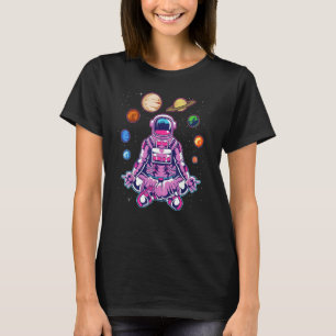 Vintage Mediterande Astronaut Zen Yoga Planeter 2 T Shirt