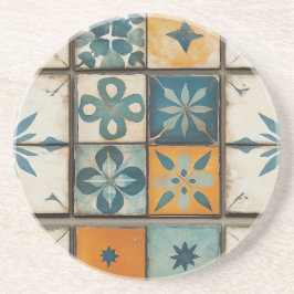 Vintage Mediterranean Tile Sandstone Underlägg