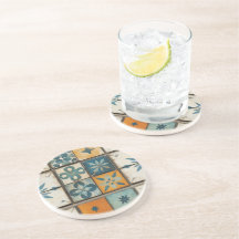 Vintage Mediterranean Tile Sandstone Underlägg