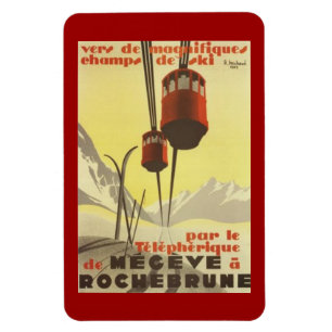 Vintage Mégève, Rhône-Alpes, frankriken - Magnet
