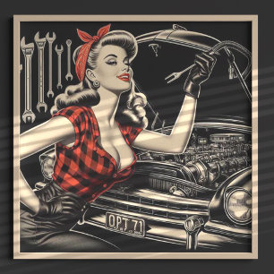 Vintage Mekanisk stift upp Poster