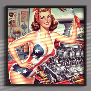 Vintage Mekaniskt uttag Poster