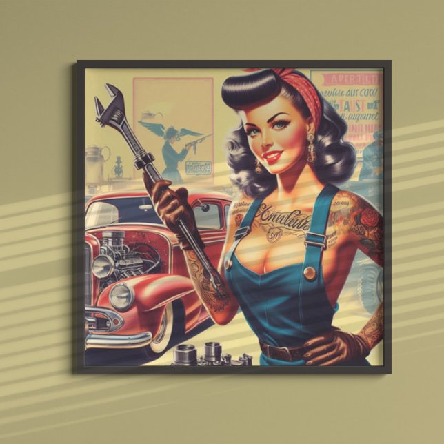 Vintage Mekaniskt uttag Poster (Skapare uppladdad)