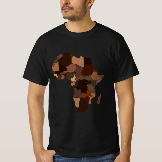 Vintage Melanin Afrika Karta Tee Unisex (Framsida)