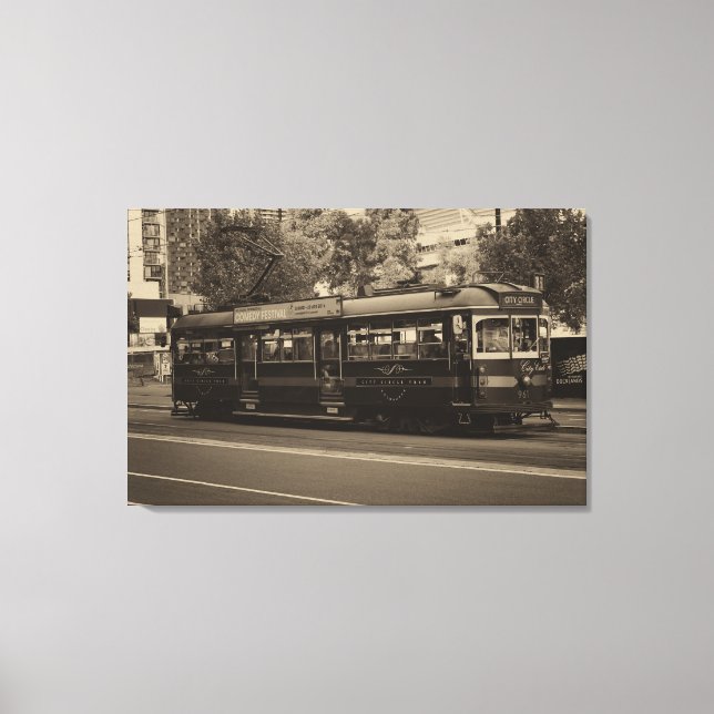 Vintage Melbourne tram Canvastryck (Framsida)