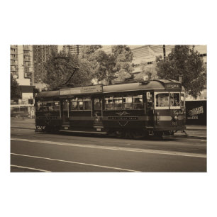 Vintage Melbourne tram Fototryck