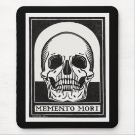 Vintage Memento Mori Skalle Illustrationskonst Musmatta